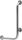 Cersanit Etiuda balos fix fali fogantyú 50x70 cm, fényes króm K97-032