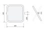 Cersanit Etiuda dönthető tükör 60x60 cm, króm kerettel K97-039