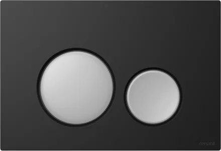 Cersanit Luna mechanikus nyomólap kettős öblítéshez, matt fekete/matt króm K97-0408