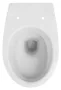 Cersanit Delfi öblítőperemes fali kerámia WC csésze antibakteriális Duroplast ülőkével, fehér K97-140