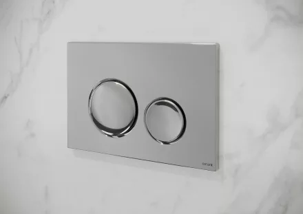 Cersanit Luna mechanikus nyomólap kettős öblítéshez, fényes króm K97-449