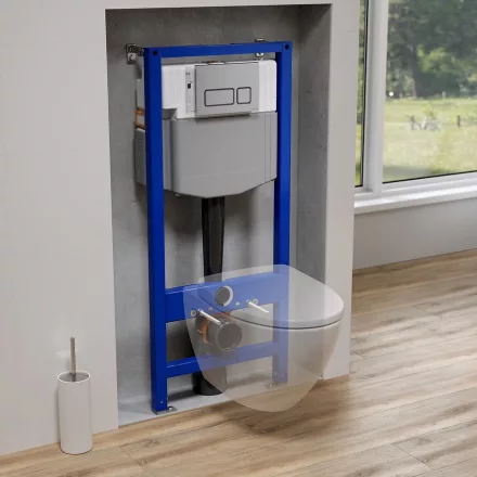 Cersanit Aqua 50 beépíthető WC tartály és szerelő keret fali WC csészéhez és mechanikus nyomólapokhoz, K97-525