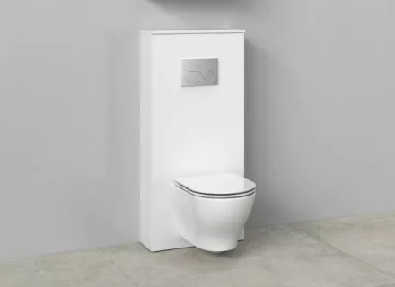 Cersanit Atrato kiegészítő bútor falsík alatti WC tartály burkolathoz, matt fehér kivitel.