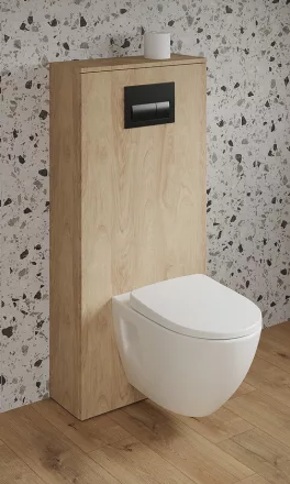Cersanit Atrato kiegészítő bútor falsík alatti WC tartály burkolathoz, hickory tölgy színben.