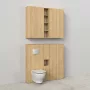 Cersanit Atrato fedlap falsík alatti WC tartály bútor előlaphoz 76x22x1 cm, hickory tölgy színű kivitel.