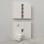 Cersanit Atrato fedlap falsík alatti WC tartály bútor előlaphoz 56x22x1 cm, kasmír színű kivitel.