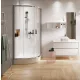 Cersanit Arteco negyedköríves zuhanykabin 80x80x190 cm átlátszó üveggel és CleanPro bevonattal, króm profil S157-001