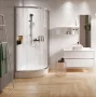 Cersanit Arteco negyedköríves zuhanykabin 80x80x190 cm átlátszó üveggel és CleanPro bevonattal, króm profil S157-001