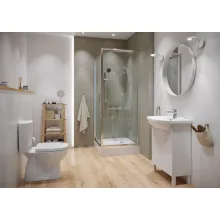   Cersanit Arteco szögletes zuhanykabin 80x80x190 cm átlátszó üveggel és CleanPro bevonattal, króm profil S157-009