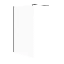   Cersanit Mille Walk-in zuhanyfal 120x200 mm átlátszó üveg, fekete profilszín S161-004