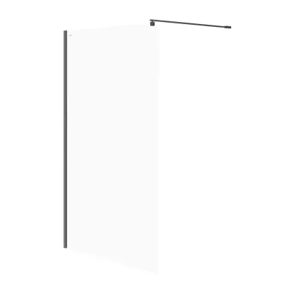 Cersanit Mille Walk-in zuhanyfal 120x200 mm átlátszó üveg, fekete profilszín S161-004