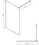 Cersanit Mille Walk-in zuhanyfal 80x200 mm átlátszó üveg, fekete profilszín S161-007