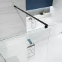 Cersanit Mille Walk-in zuhanyfal 90x200 mm átlátszó üveg, fekete profilszín  S161-008