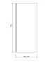 Cersanit Moduo Walk-in zuhanyfal átlátszó üveggel és CleanPro bevonattal 80x195 cm, króm profilszín S162-007