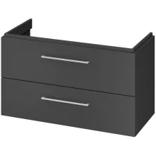   Cersanit Larga 2 fiókos mosdószekrény mosdó nélkül 99x44x57 cm, antracit S164-038