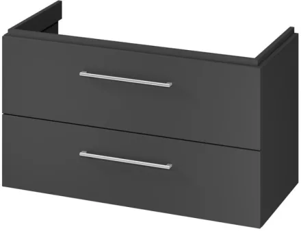 Cersanit Larga 2 fiókos mosdószekrény mosdó nélkül 99x44x57 cm, antracit S164-038