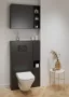 Cersanit Larga kiegészítő szekrény toldat falsík alatti WC tartály bútorokhoz 120x20 cm, antracit S164-039