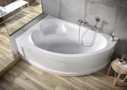 Cersanit Kaliope 153x100 balos aszimmetrikus akril kád S301-024 +ajándék kádlábbal