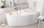 Cersanit Sicilia 160x100 jobbos aszimmetrikus akril kád +ajándék kádlábbal S301-037