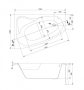 Cersanit Sicilia 150x100 balos aszimmetrikus akril kád +ajándék kádlábbal S301-095