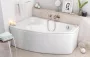 Cersanit Sicilia 150x100 balos aszimmetrikus akril kád +ajándék kádlábbal S301-095