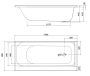 Cersanit Smart balos 170x80 akril kád lábakkal, fehér S301-117