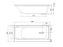 Cersanit Smart balos 170x80 akril kád lábakkal, fehér S301-117