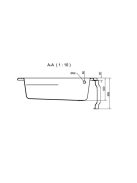 Cersanit Joanna New 140x90 balos aszimmetrikus akril kád S301-165 +ajándék kádlábbal
