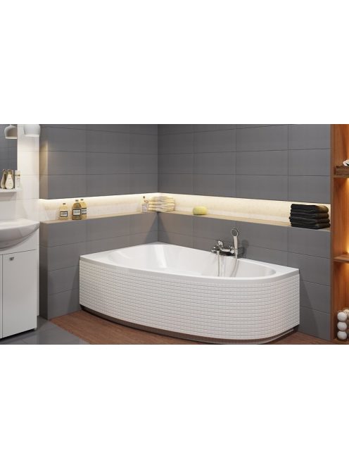 Cersanit Joanna New 140x90 balos aszimmetrikus akril kád S301-165 +ajándék kádlábbal