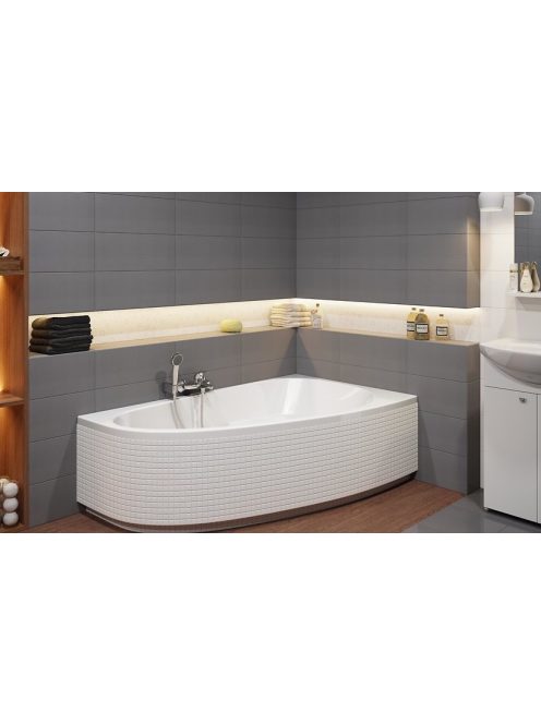 Cersanit Joanna New 140x90 jobbos aszimmetrikus akril kád S301-166 +ajándék kádlábbal