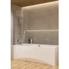   Cersanit Easy nyíló kádparaván 70x140 cm átlátszó üveggel és CleanPro bevonattal, króm profil S301-289