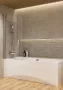 Cersanit Easy nyíló kádparaván 70x140 cm átlátszó üveggel és CleanPro bevonattal, króm profil S301-289
