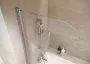 Cersanit Easy nyíló kádparaván 70x140 cm átlátszó üveggel és CleanPro bevonattal, króm profil S301-289