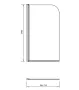 Cersanit Easy nyíló kádparaván 70x140 cm átlátszó üveggel és CleanPro bevonattal, króm profil S301-289