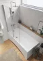 Cersanit Easy nyiló kádparaván 115x140 cm átlátszó üveggel és CleanPro bevonattal, króm profil S301-290
