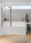 Cersanit Easy nyiló kádparaván 115x140 cm átlátszó üveggel és CleanPro bevonattal, króm profil S301-290