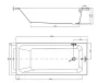 Cersanit Blissa 180x80 akril kád lábakkal, fehér S301-309