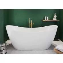   Cersanit Zen szabadon álló ovális kád 182x71 állítható lábakkal és krómozott click-clack lefolyóval S301-331