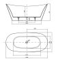 Cersanit Inverto akril fürdőkád 170x80 Click-Clack krómozott leeresztővel és állítható lábakkal S301-339