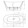 Cersanit Inverto akril fürdőkád 170x80 Click-Clack krómozott leeresztővel és állítható lábakkal S301-339