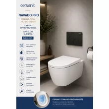 Cersanit Navado Pro mélyöblítésű fali WC-csésze Tornado örvényöblítéssel és soft-close ülőkével.