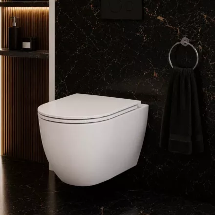 Cersanit Lider Pro Kompakt Fali WC szett tornádo öbíltéssel és levehető Slim ülőkével, fehér S4039-001