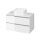 Cersanit Virgo 80-as alsószekrény króm fogantyúval, fényes fehér S522-026