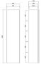 Cersanit Virgo szürkés tölgy magas szekrény 160x40, fekete fogantyúval S522-035