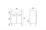Cersanit Olivia dupla ajtós mosdószekrény 56x79,4 cm, Cersania New 60 mosdóhoz, fehér S543-004-DSM