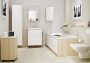 Cersanit Smart mosdószekrény Como 60 mosdóhoz, krómozott törölközőtartóval, fényes fehér előlappal S568-018
