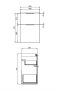 Cersanit City dupla fiókos mosdószekrény 50x40 cm, fényes fehér S584-016-DSM