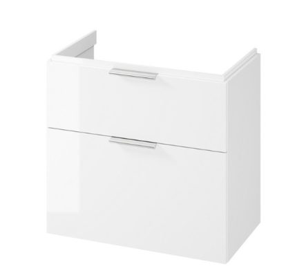 Cersanit City dupla fiókos mosdószekrény 80x45 cm, fényes fehér S584-018-DSM