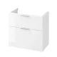 Cersanit City dupla fiókos mosdószekrény 80x45 cm, fényes fehér S584-018-DSM