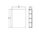 Cersanit City falra szerelhető ajtós szekrény 60x80 cm, lapraszerelt, fehér S584-021-DSM